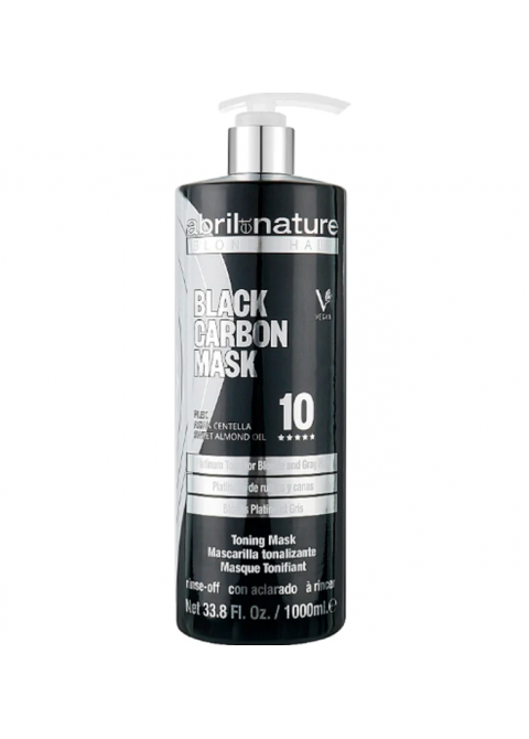 Шампунь для освітленого волосся Abril et Nature Black Carbon Toning Shampoo 1000 мл