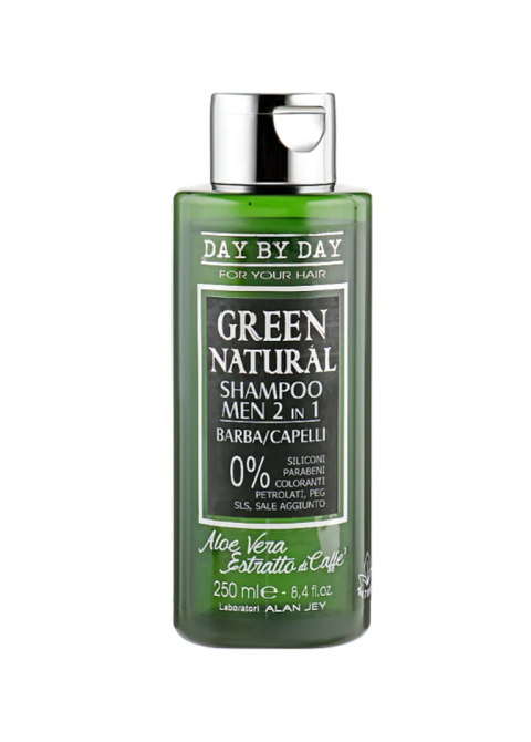 Шампунь чоловічий 2в1 для бороди та волосся Alan Jey Green Natural Shampoo 2in1 250 мл