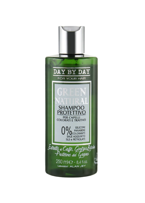 Шампунь для фарбованого та пошкодженого волосся Захист кольору Alan Jey Green Natural Shampoo Protettivo 250 мл