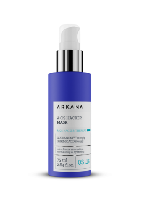 Гелева нормалізуюча та зволожуюча маска для обличчя антиакне Arkana Acne QS Hacker Mask 75 мл