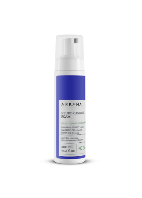 Пінка для демакіяжу сухої і чутливої шкіри Arkana Cannabis Clean Foam 200 мл