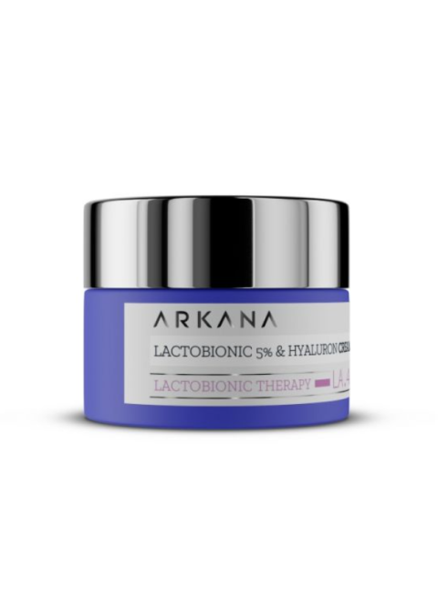 Регенеруючий крем 5% лактобионовой і гіалуронової кислоти Arkana Lactobionic 5% and Hyaluron Cream 50 мл