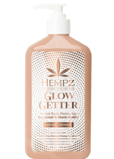 Молочко для тіла з шиммером "Бергамот та Тепла Ваніль" Hempz Glow Getter Shimmer Herbal Body Moisturizer Bergamot & Warm Vanilla 500 мл