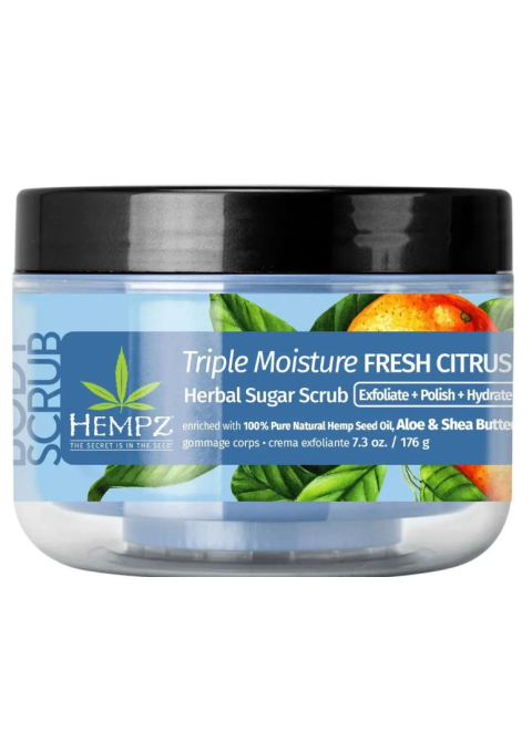 Скраб цукровий "Потрійне зволоження" Hempz Triple Moisture Fresh Citrus Herbal Sugar Scrub 176 г