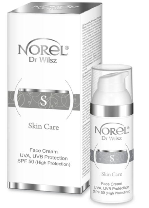 Захисний крем для обличчя UVA і UVB SPF 50 Norel NEW Face Cream UV Protection SPF 50 50 мл