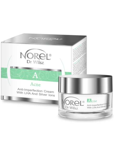 Легкий крем з LHA кислотами і іонами срібла Norel Acne Anti-imperfection Cream with LHA and Silver Ions 50 мл