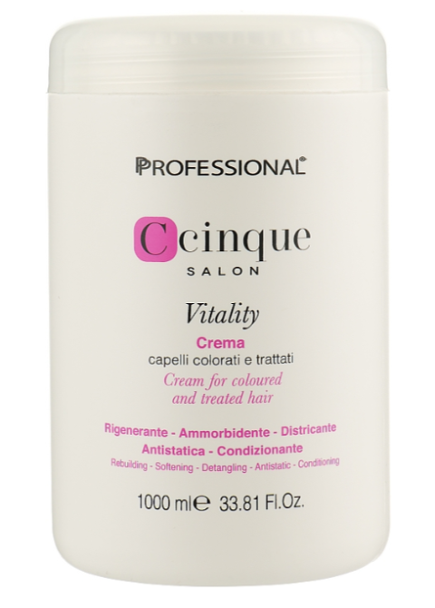 Крем-маска для захисту кольору фарбованого волосся - Professional C Cinque Vitality Cream 1000 мл