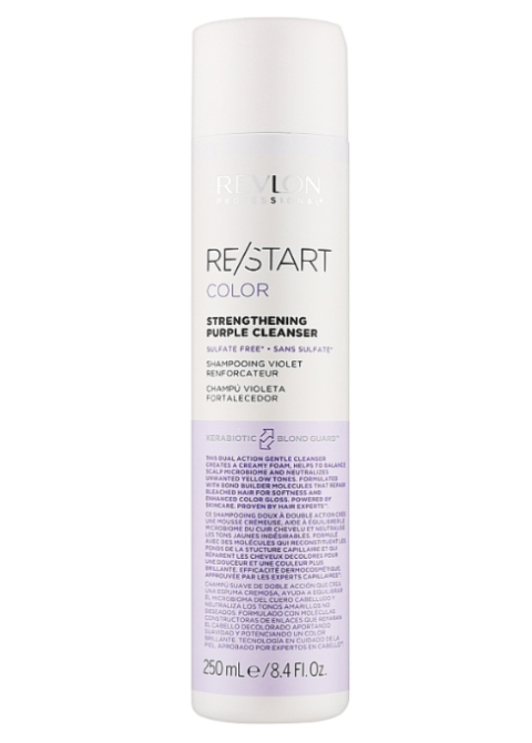 Безсульфатний шампунь для блонду світлого волосся Revlon Professional Restart Color Purple Cleanser