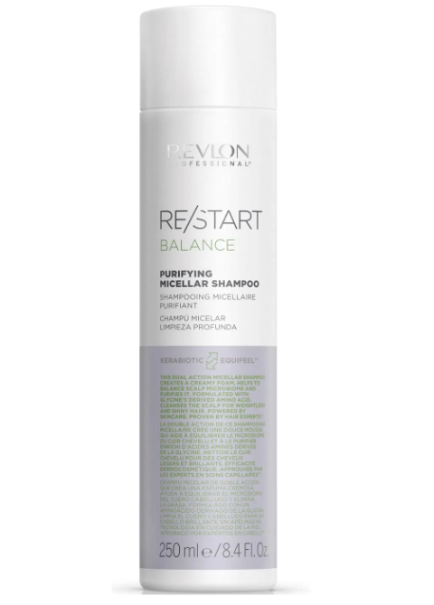 Шампунь для глибокого очищення жирної шкіри Revlon Professional Restart Balance Purifying Micellar Shampoo