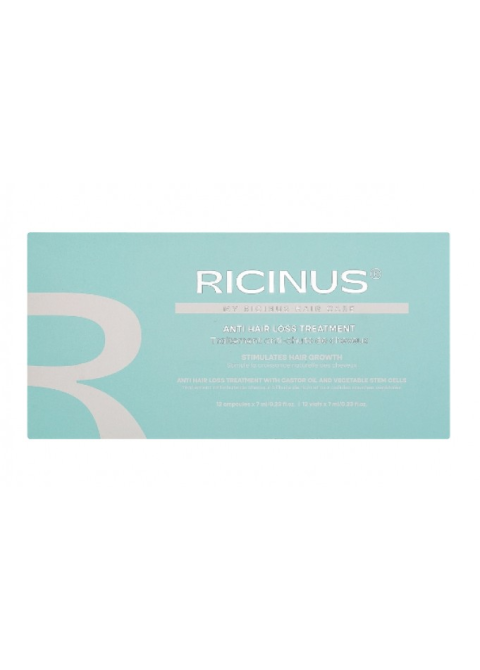 Ампули для лікування випадання волосся Ricinus Vials Treatments To Stop Hair Loss 12 шт* 7 мл