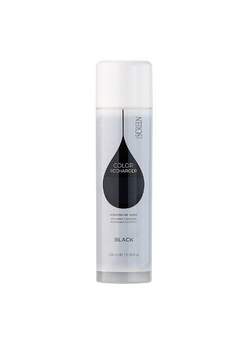 Поживна тонуюча маска для волосся Чорна Screen Puredips Nourishing Color Mask Black 200 мл