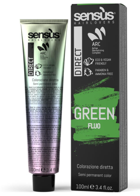 Флюоресцентний пігмент Прямої Дії Зелений Sensus Direct Fluo Green 100 мл