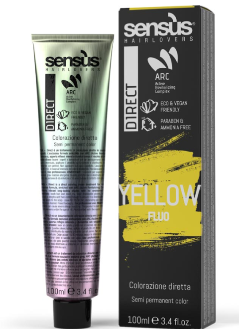 Флюоресцентний пігмент Прямої Дії Жовтий Sensus Direct Fluo Yellow 100 мл