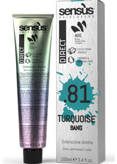 Пігмент Прямої Дії Бірюзовий Sensus Direct Bang Turquoise .81 100 мл