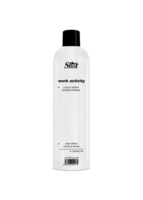 Лак-спрей супер-сильної фіксації Shot Work Activity Lacca Spray Super Strong 490 мл