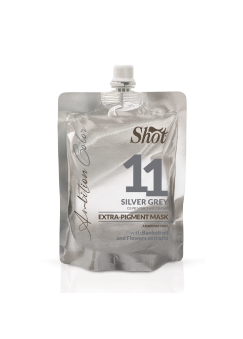 Маска тонуюча Екстра пігмент 11 Silver Grey Shot Ambition Color Extra Pigment Mask 200 мл