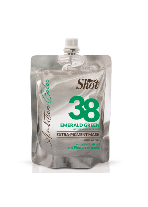 Маска тонуюча Екстра пігмент 38 Emerald green Shot Ambition Color Extra Pigment Mask 200 мл