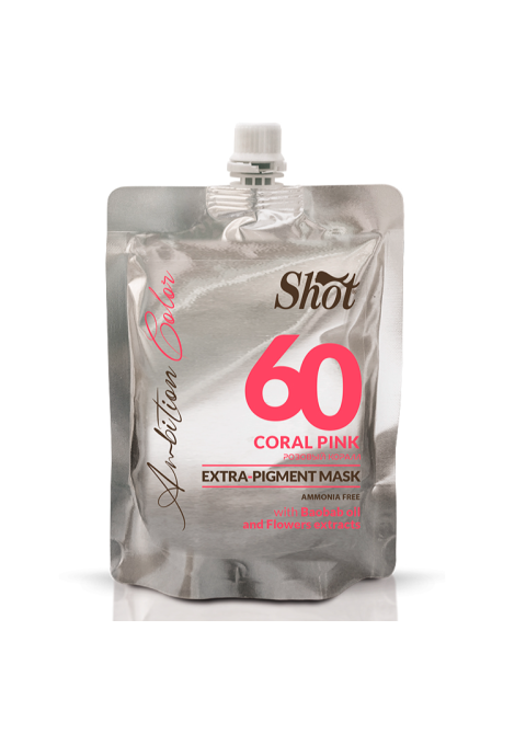 Маска тонуючий Екстра пігмент 60 Coral Pink Shot Ambition Color Extra Pigment Mask 200 мл