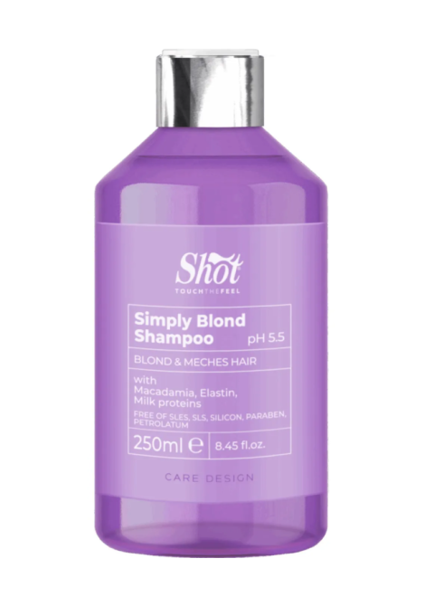 Шампунь для освітленого і мелірованого волосся Shot Care Design Simply Blond Shampoo