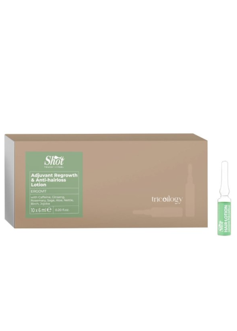 Ампули проти випадіння волосся Shot Ergovit Adjuvant Regrowth Anti-hairloss Lotion 10*6 мл