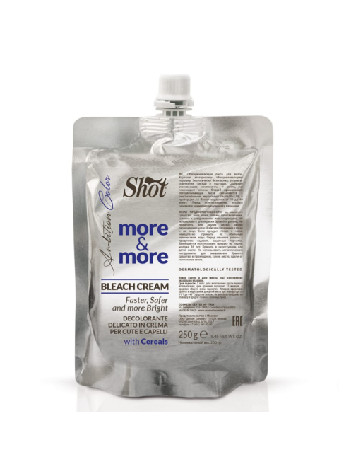 Знебарвлююча паста для волосся Shot Bleach cream More more 250 мл