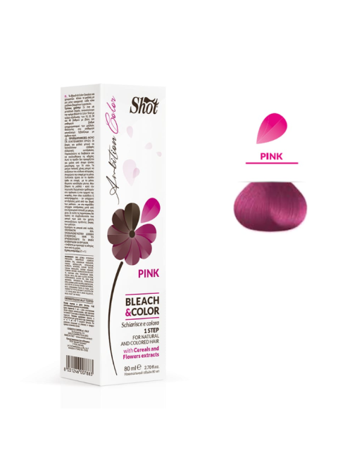 Знебарвлюючий крем з пігментом Рожевий Shot Pink Ambition Color Bleach Color 80 мл