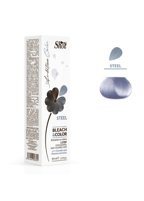 Знебарвлюючий крем з пігментом Сталь Shot Steel Ambition Color Bleach Color 80 мл