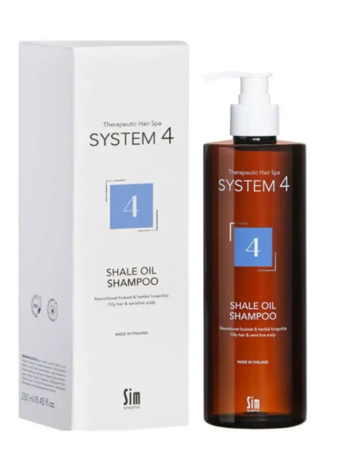 Шампунь №4 для жирної і чутливої шкіри голови System 4 Sim Sensitive Shale Oil Shampoo 4