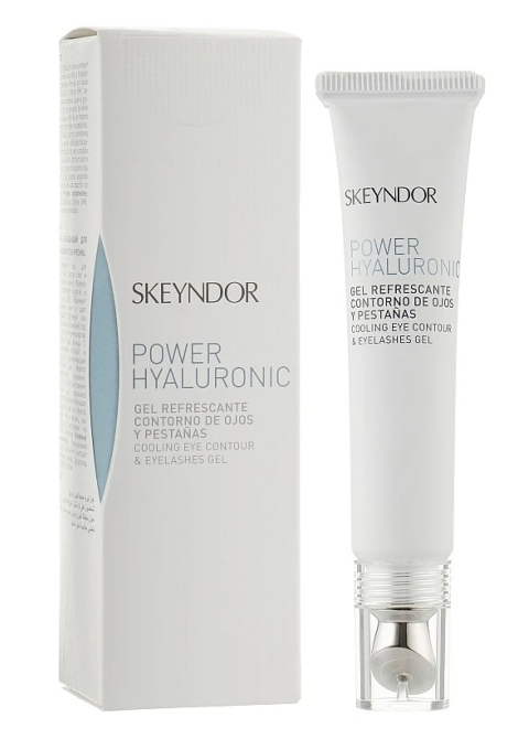 Охолоджуючий крем-гель для контуру очей та вій Skeyndor Power Hyaluronic Cooling eye contour eyelashes gel, 15 мл