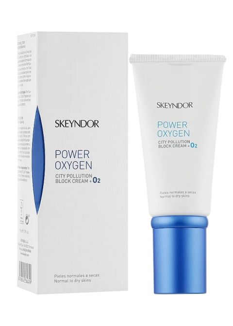 Кисневий детокс крем для сухої та нормальної шкіри Skeyndor Power Oxygen City Pollution Block Cream + O2, 50 мл