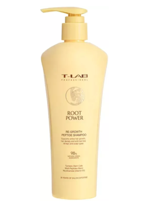 Шампунь для росту волосся з пептидами T-Lab Professional Root Power Re-Growth Peptide Shampoo 300 мл 