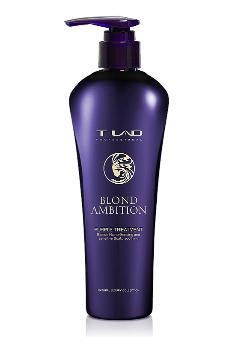 Кондиціонер для корекції кольору й живлення волосся T-LAB Professional Blond Ambition Purple Treatment
