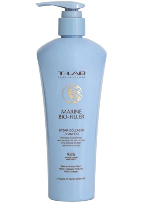 Шампунь для гладкості волосся з гідролізованим колагеном T-Lab Professional Marine Bio-Filler Hydra Collagen Shampoo 300 мл