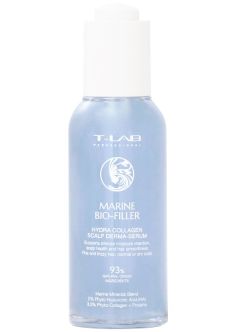 Сироватка для гладкості волосся з гідролізованим колагеном T-Lab Professional Marine Bio-Filler Hydra Collagen Scalp Derma-Serum 60 мл