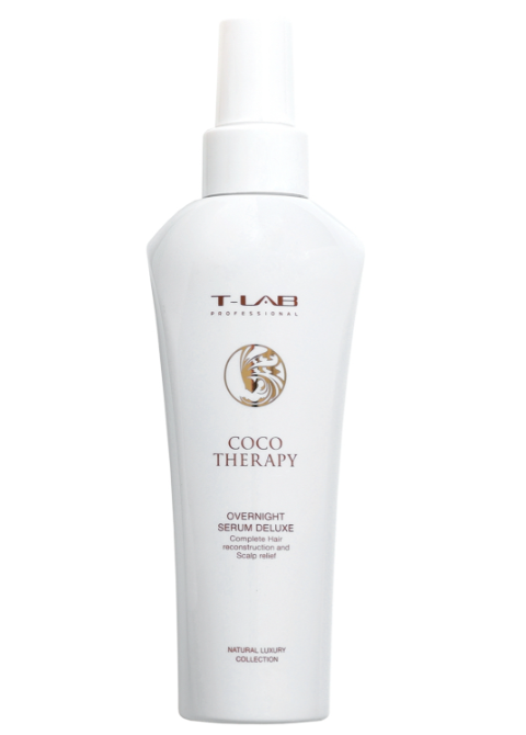 Сироватка для повнорї реконструкції волосся T-Lab Professional Coco Therapy Overnight Serum Deluxe 150 мл