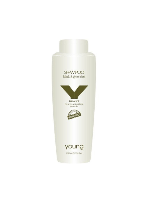 Кислотний шампунь Post Color Young Shampoo Black and Green Tea
